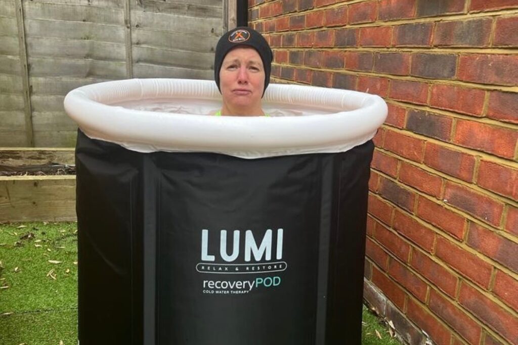 Leanne using Lumi ice plunge pool
